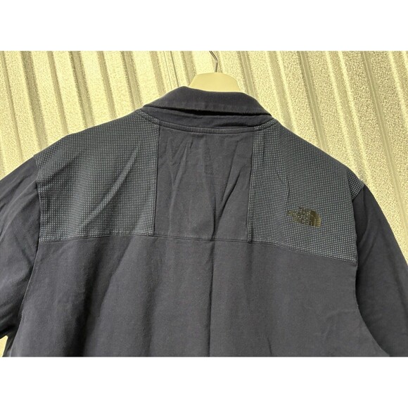Mens The North Face Polo Navy Blue Large Short Sleeve Cotton Elastane Blend - Picture 5 of 7